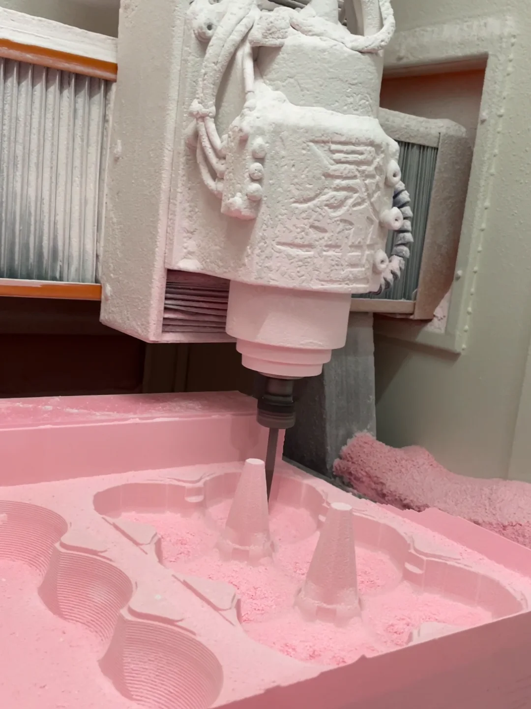 Machining pink tooling material