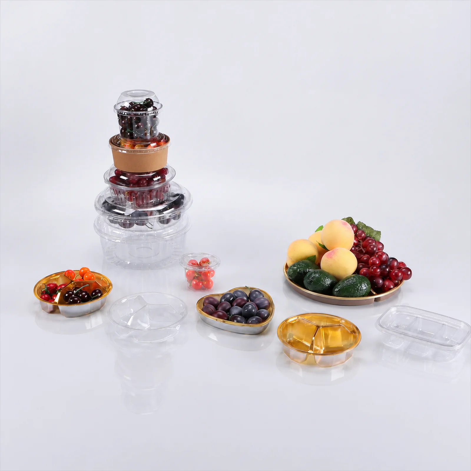Round packs and divided trays