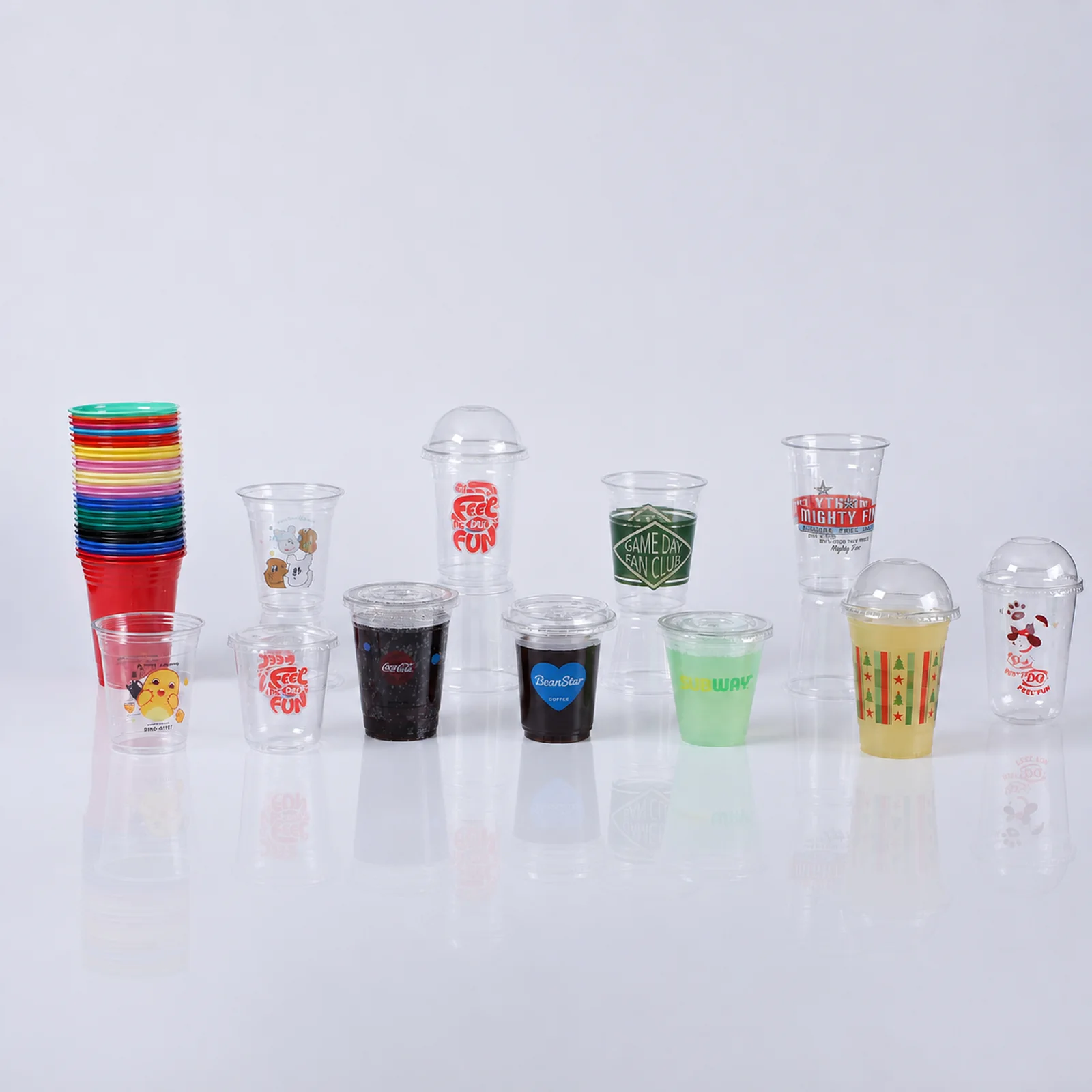 Printed cups and lid shapes