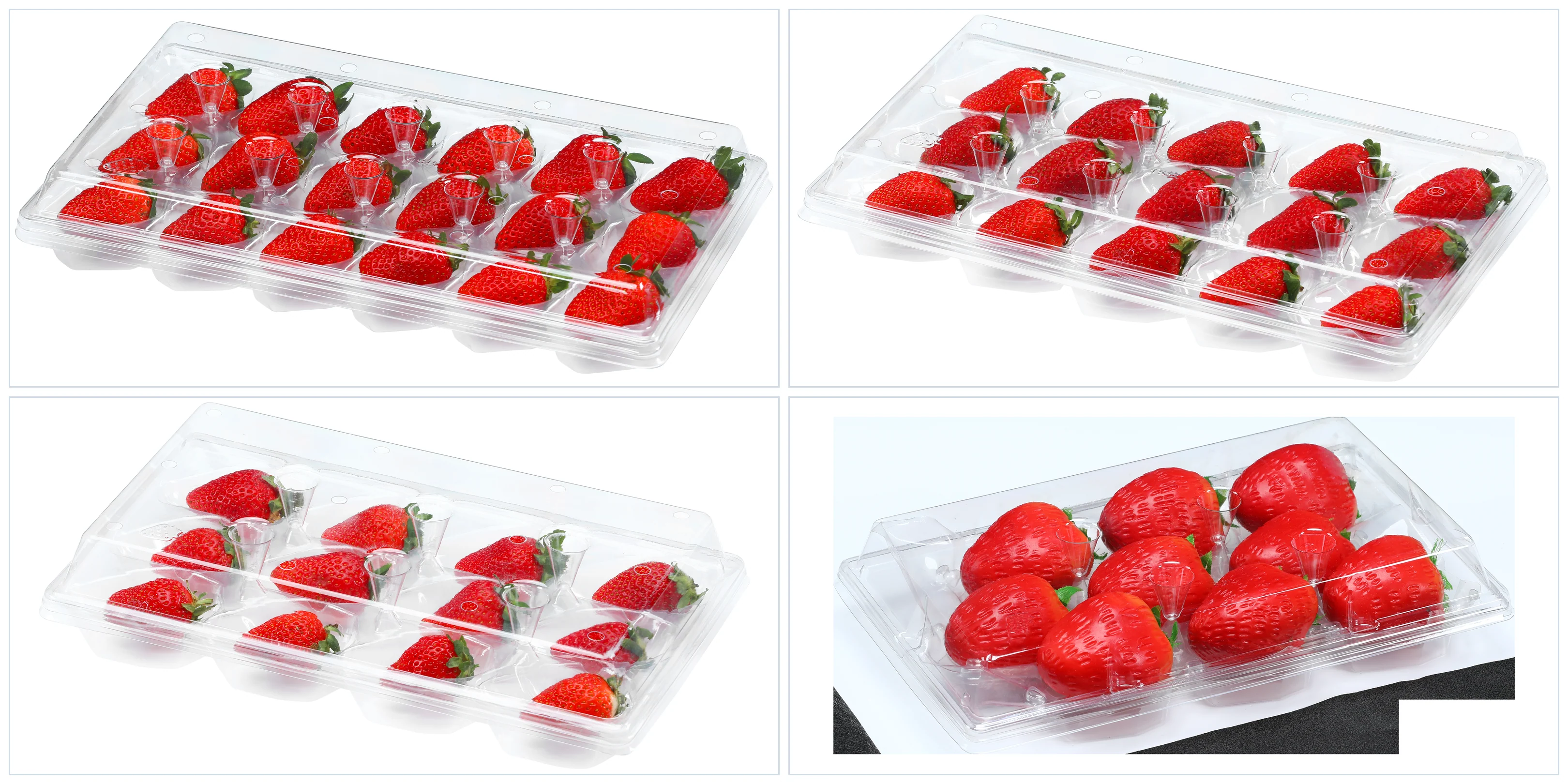 Four fruit-size configurations support representative pack-fit testing.